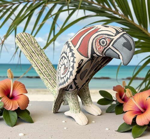 Mata ortiz pottery mccaw bird - mata,